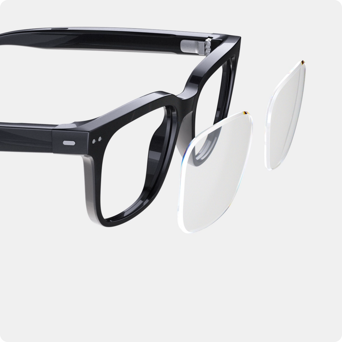 Lenses added to frame